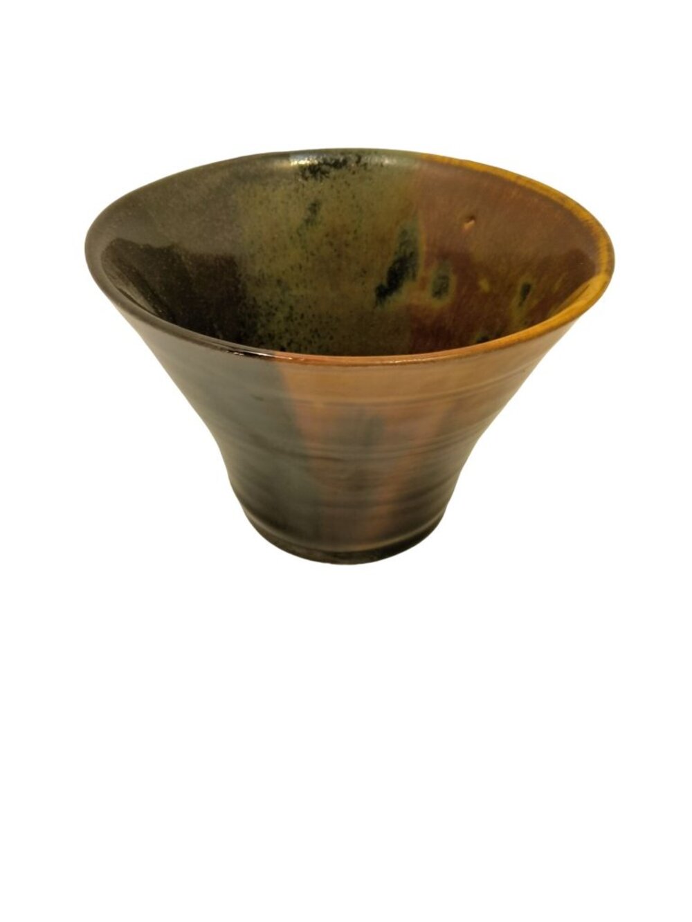Earthenware Studio Art Rustic Pottery Bowl Brown Earth Tones Vase Planter USA - Picture 2 of 9